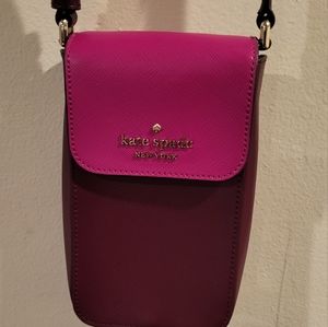kate spade two-tone fuchsia and plum crossbody bag